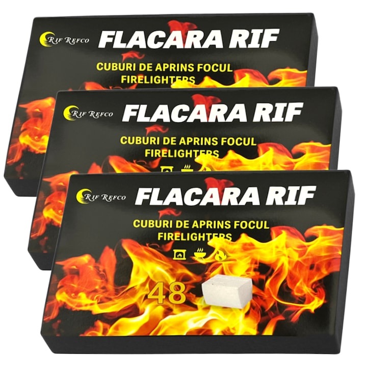 Set 3 Cutii Pastile pentru Aprins Focul, Pastile Aprinzatoare, 144 Bucati