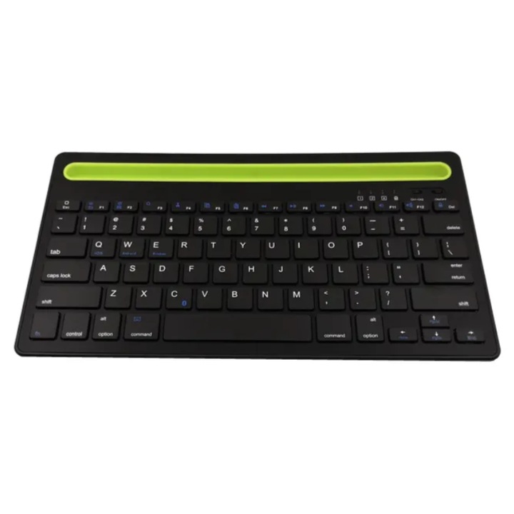 Vezeték nélküli billentyűzet állvánnyal, Multi-System, Mérete 28 x 16 cm, Fekete