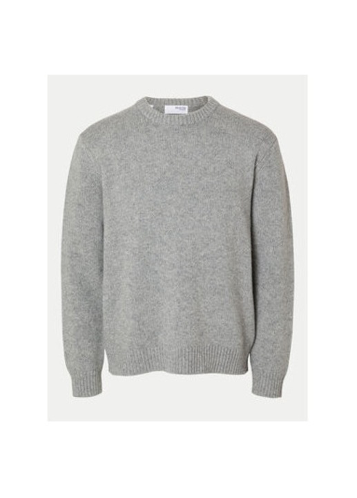 Férfi pulóver, Selected Homme, 304520471, Gyapjú/Nejlon, Szürke, Szürke