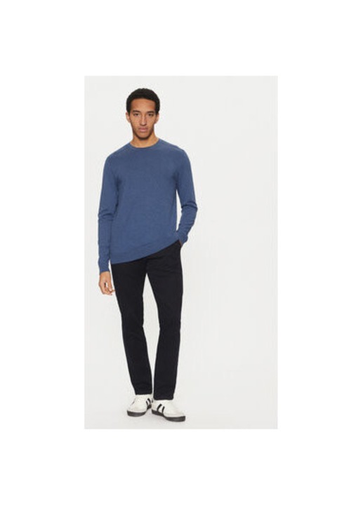 Férfi pulóver, Selected Homme, 304704499, Biopamut, Kék, Kék