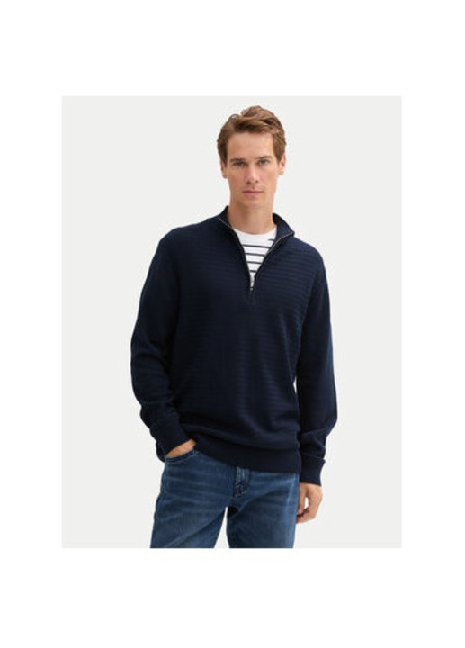 Ferfi pulover, Tom Tailor, 304546020, Pamut, Kek, Kék, S