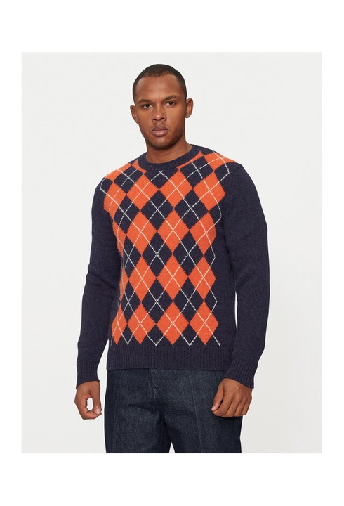 Férfi pulóver, United Colors Of Benetton, 304520556, Gyapjú, Kék, Kék