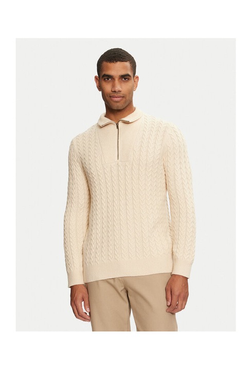 Férfi pulóver, Wrangler, 304281068, Viszkóz/Pamut/Nejlon, Bézs, Bézs