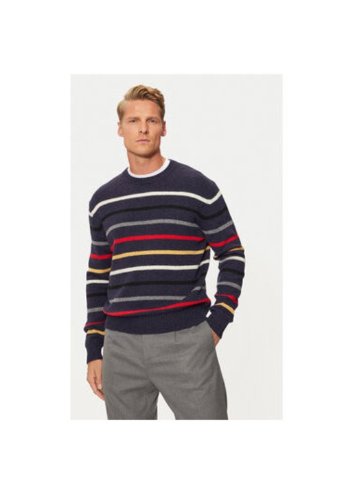 Ferfi pulover, United Colors Of Benetton, 304520549, Gyapju, Tobbszinu, Többszínű