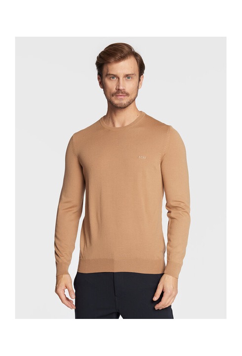 Ferfi pulover, Boss, 301462019, Gyapju, Bezs, Bézs, 2XL