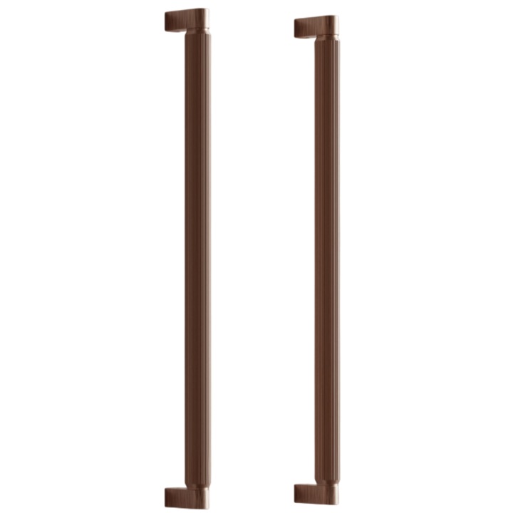 Set manere spatiale double Brooklyn Big, finisaj bronz periat, L:466 mm