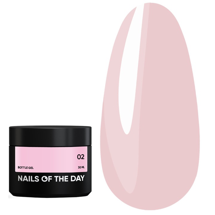 Gel de intarire NAILSOFTHEDAY Bottle gel 02 Roz, 30 ml