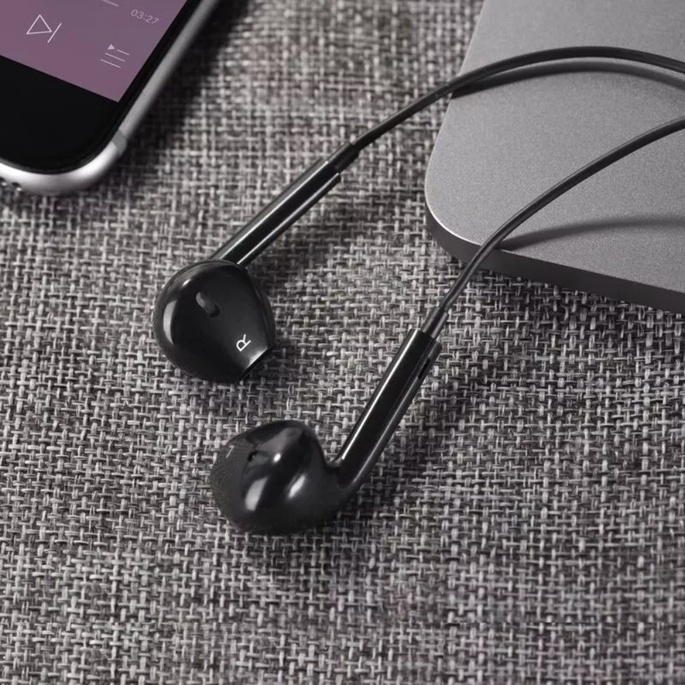 Casti cu Fir DigikalaX®, In-ear, Microfon & Control Volum, conector Jack 3.5mm, Negru
