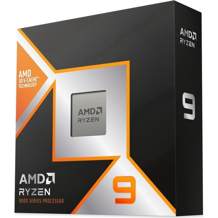 Процесор AMD Ryzen 9 9900X3D, 12C / 24T, 4.40 - 5.50 GHz, 140 MB кеш, 120 W, кутия