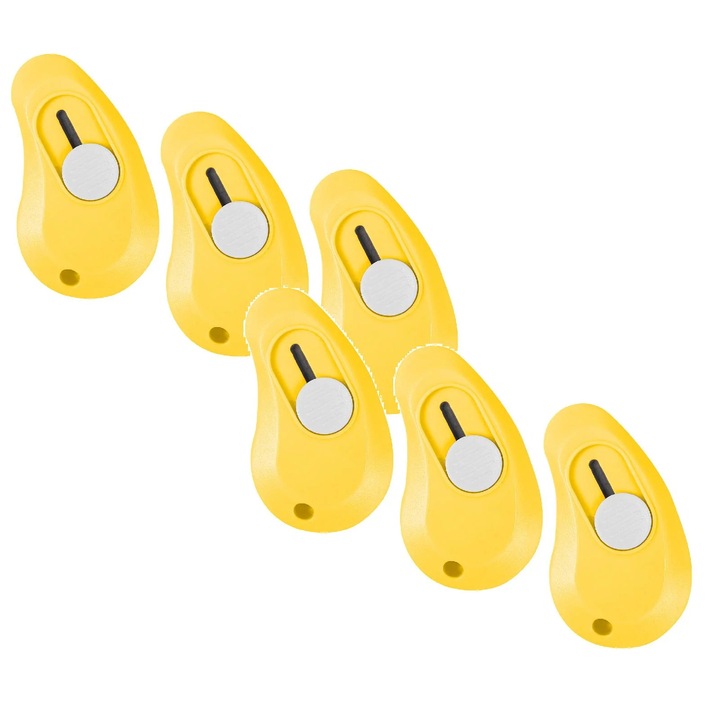 Set 3 cutter mini retractabil, ZYBLSSBB, portabil, multicolor, 3x3x6cm