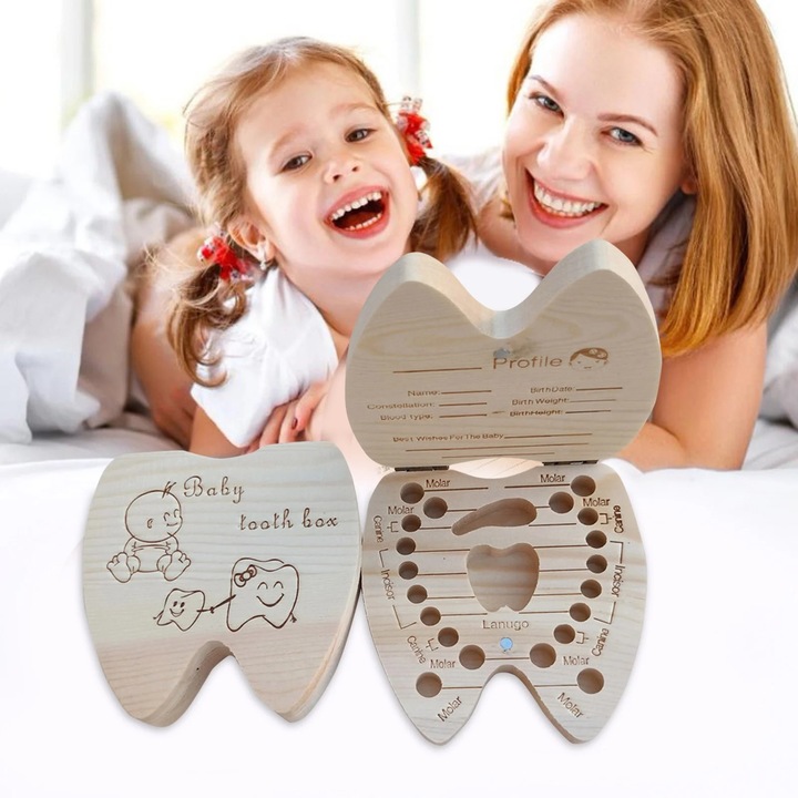 Cutie lemn pentru suveniruri bebelusi YANYXR, compacta, naturala, 1 compartiment