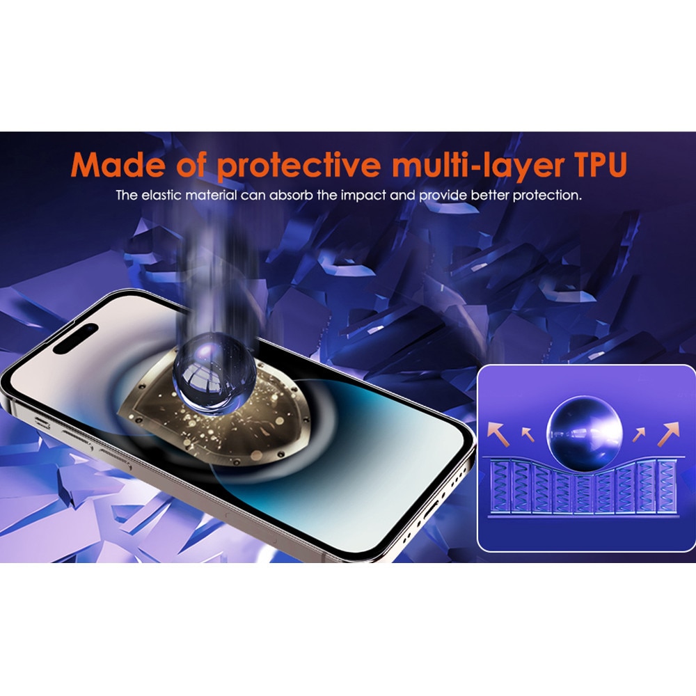 Folie de protectie G-Tech Hydrogel compatibila cu Samsung Galaxy A56, 360 grade, Flexibila, Hidrogel si Tpu, Transparenta