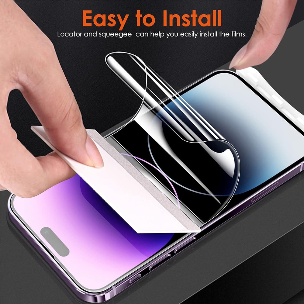 Folie de protectie G-Tech Hydrogel compatibila cu Samsung Galaxy A56, 360 grade, Flexibila, Hidrogel si Tpu, Transparenta