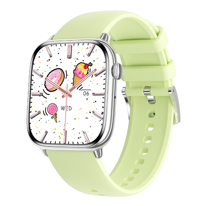 Ceas Smartwatch TWINKLER, HD13, AMOLED, Apeluri Bluetooth, Monitorizare ritm cardiac, SpO2, Tensiune arteriala, Monitorizare somn, Notificari, Moduri sport, Rezistenta la apa IP67/IP68