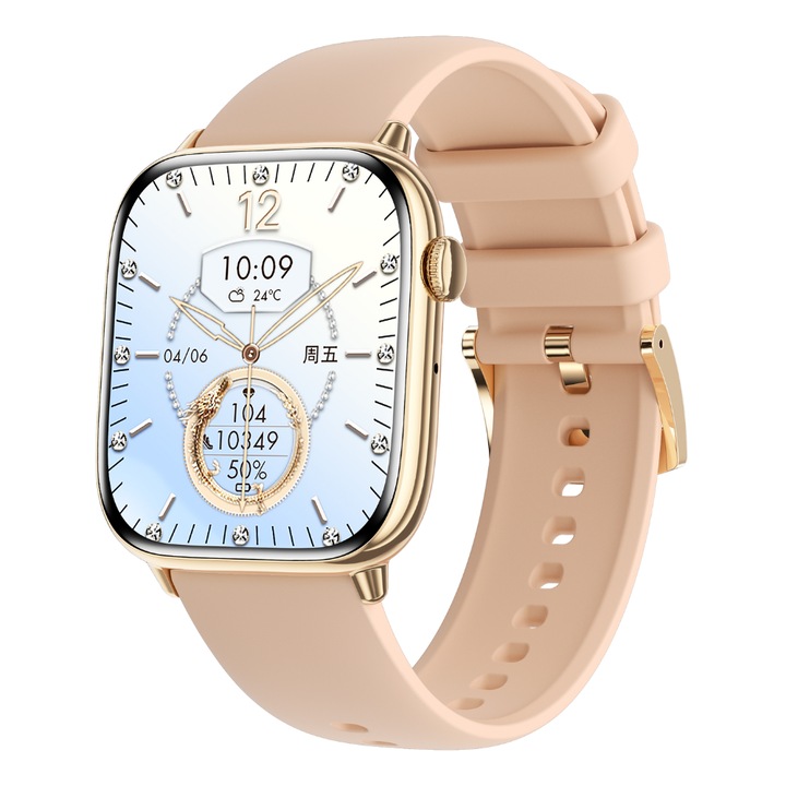 Ceas Smartwatch TWINKLER, HD13, AMOLED, Apeluri Bluetooth, Monitorizare ritm cardiac, SpO2, Tensiune arteriala, Monitorizare somn, Notificari, Moduri sport, Rezistenta la apa IP67/IP68