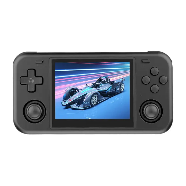 Consola retro portabila O30S 64GB cu jocuri, quad core Cortex-A53 1.5GHz, 1GB DDR3L, IPS LCD 3.5" 640x480, 3000 mAh, negru