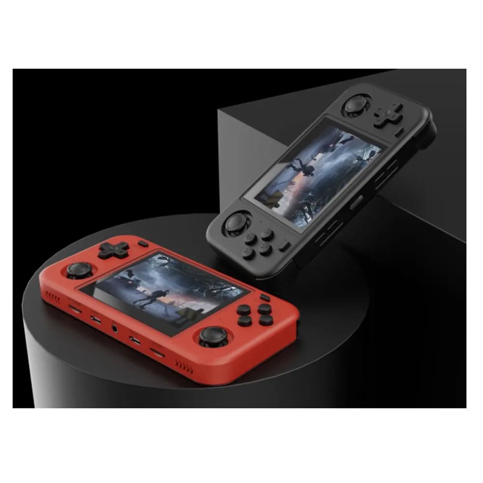 Consola retro portabila O30S 64GB cu jocuri, quad core Cortex-A53 1.5GHz, 1GB DDR3L, IPS LCD 3.5" 640x480, 3000 mAh, negru