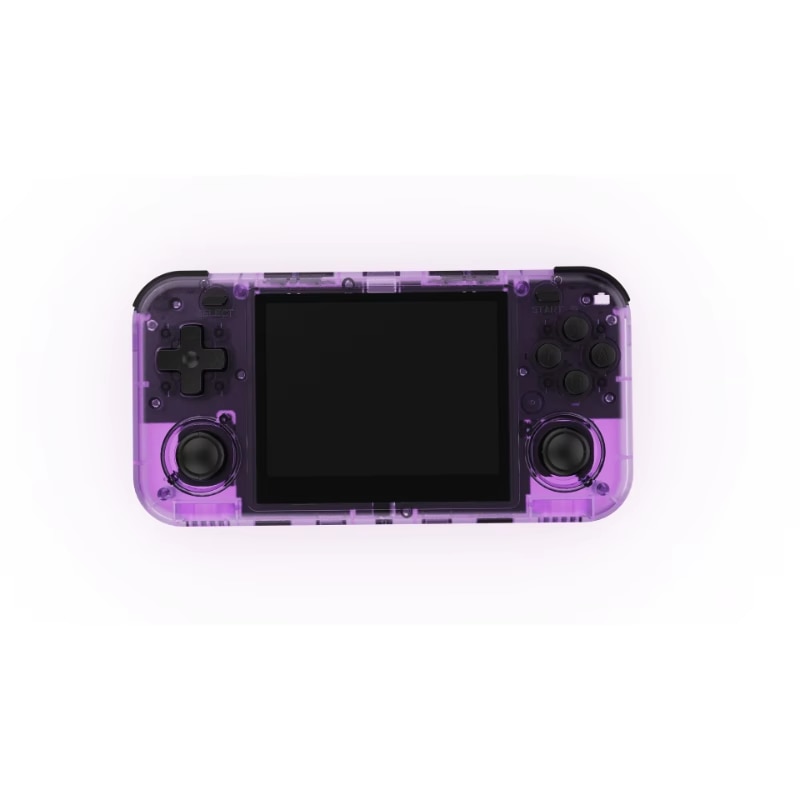 Consola retro portabila O30S 64GB cu jocuri, quad core Cortex-A53 1.5GHz, 1GB DDR3L, IPS LCD 3.5" 640x480, 3000 mAh, mov transparent