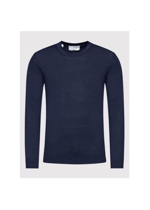 Férfi pulóver, Selected Homme, 209466034, Merinógyapjú/Poliészter, Kék, Kék