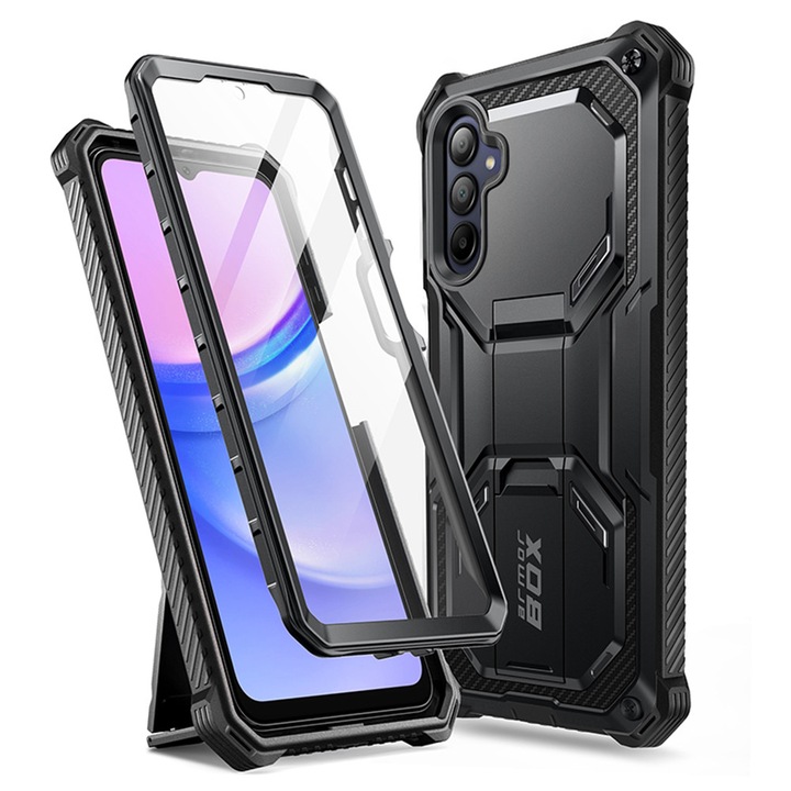 Husa Protectie pentru Samsung Galaxy A16 4G/A16 5G + Folie, N17, Lexgard, I-Blason Armorbox, N17, Lexgard, Deep Dark