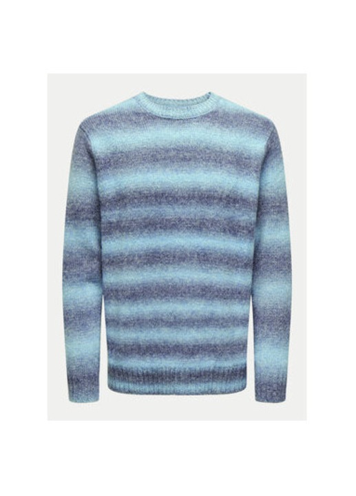 Ferfi pulover, Only & Sons, 304493379, Akril/Polieszter, Kek, Kék