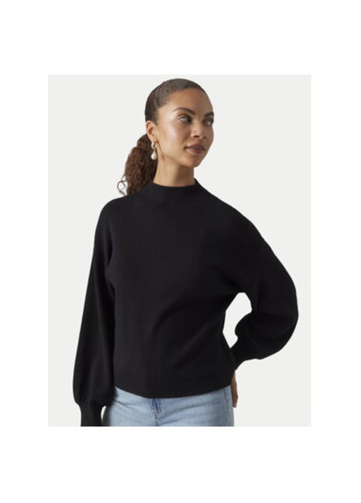 Pulover dama, Vero Moda, 304509292, Viscoza/Poliester, Negru, Negru