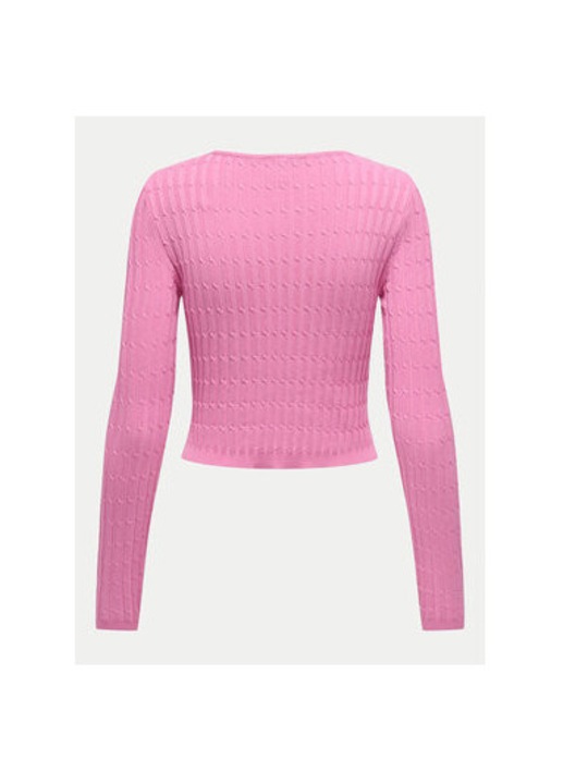 Pulover dama, Only, 304784873, Viscoza/Poliamida, Roz, Roz