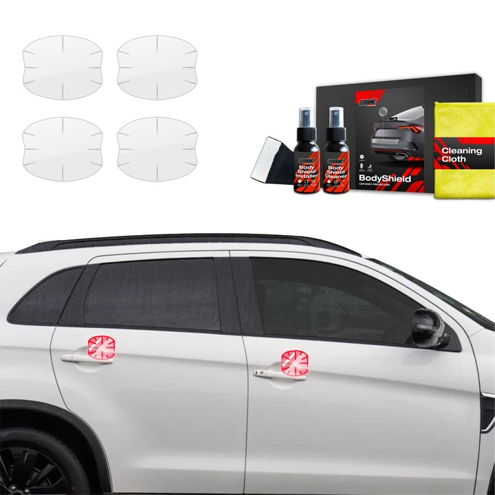 Folie de protectie a vopselei 4in1 pentru Mitsubishi ASX Facelift (2024-2025) Folie de protectie TPU pentru locasurile manerelor usilor