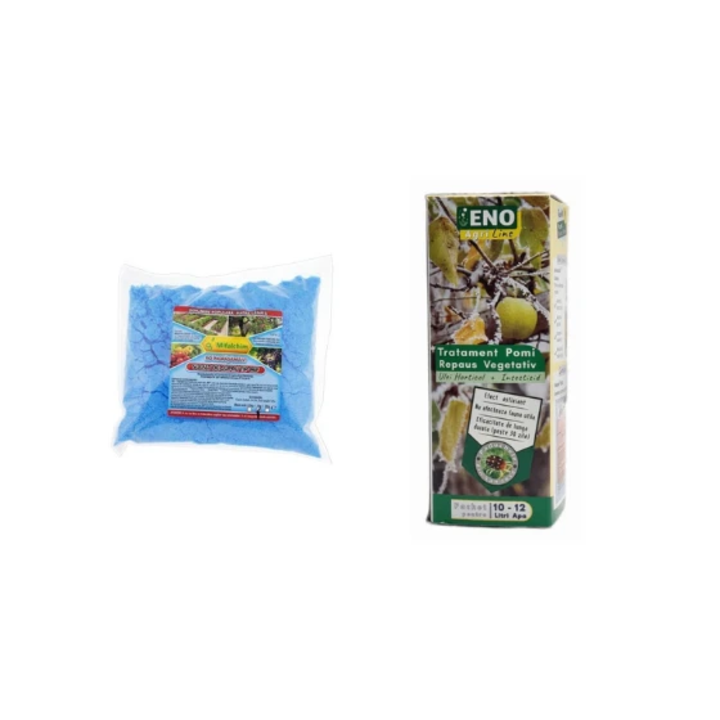 Pachet tratament iarna/primavara Sulfat de cupru, 500 g + Meritus Oil + Mospilan