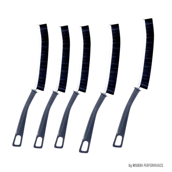 Комплект от 5 броя тесни четки с дължина 23 см, за почистване на малки, тесни, труднодостъпни места, пукнатини или фуги в плочки/плочки, ергономична дръжка