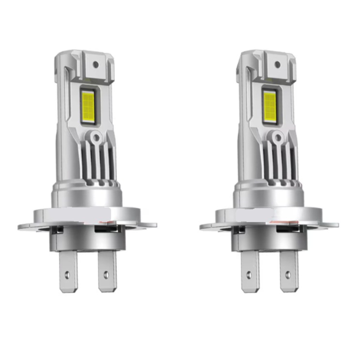 Set 2 becuri auto LED FQ5 H7 cu ventilator 12V putere 180W culoare 6000K 2 SMD 10000LM/bec