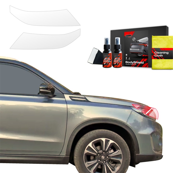 2in1 Folie de protectie a vopselei pentru Suzuki Vitara Facelift (2024-2025) TPU folie de protectie faruri