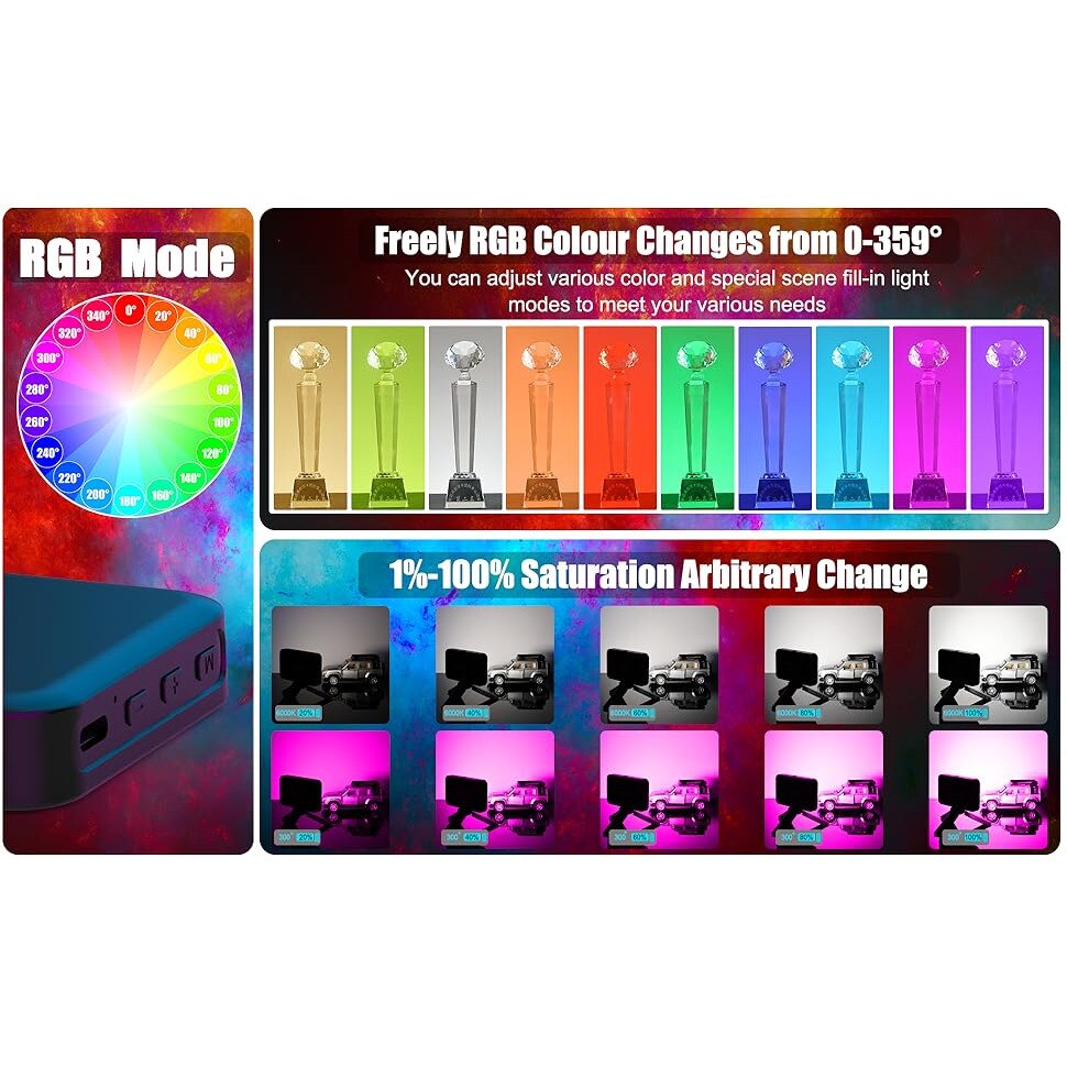 Lumina video LED GB, lumina portabila pentru camera video live ...