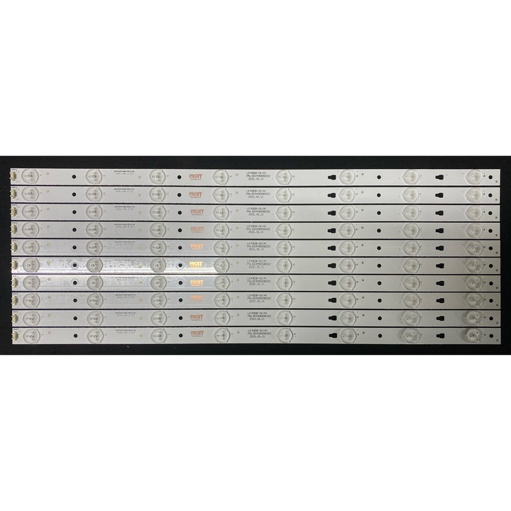 Set barete LED TV 49", PROIT, 10 barete x 8 leduri, 3V, 510mm