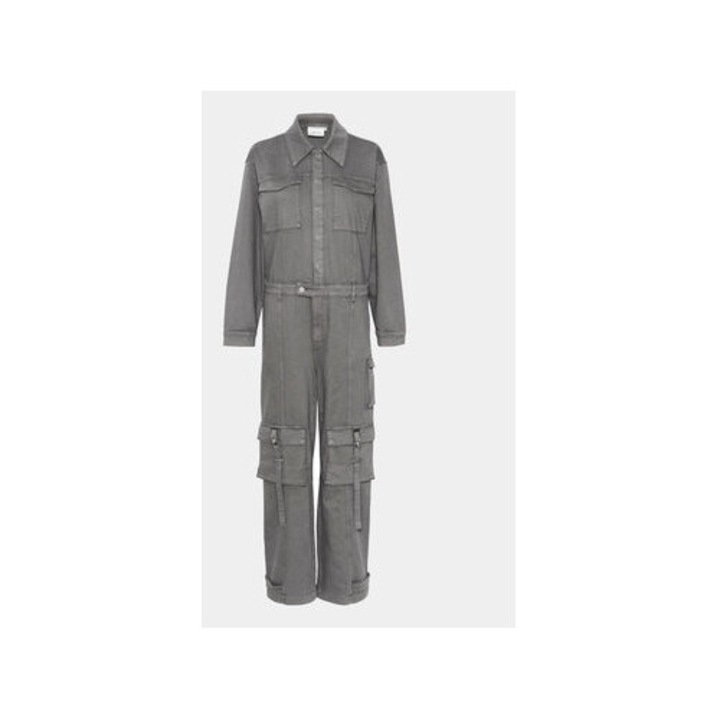 Дамски гащеризон, Gestuz, 303543525, Органичен памук, Сив, Сив