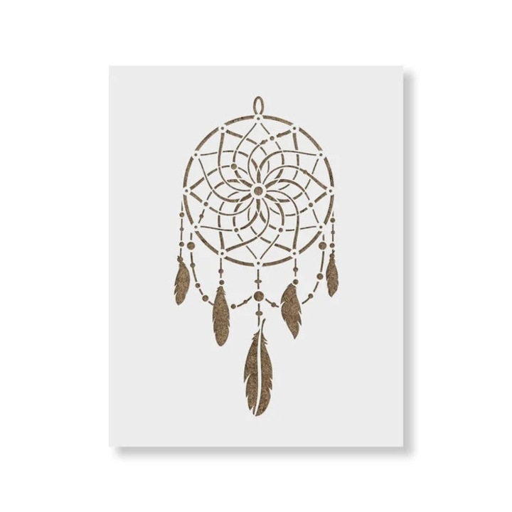 Sablon Perete vopsire, tencuiala 0.7mm Dream Catcher model MXSP7456, 100 x 100 mm