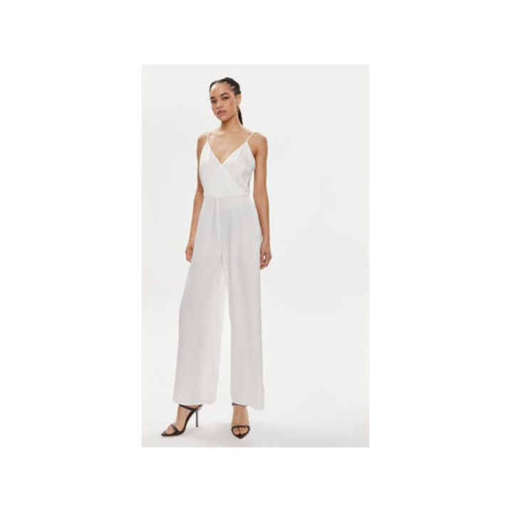 Női overál, Vila, 304174469, Poliészter, Fehér, Fehér