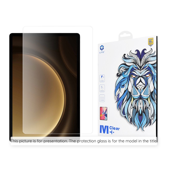 Folie protecție tableta Lito 2.5D, sticlă securizată, transparentă, pentru Samsung Galaxy Tab S9 Ultra / S10 Ultra