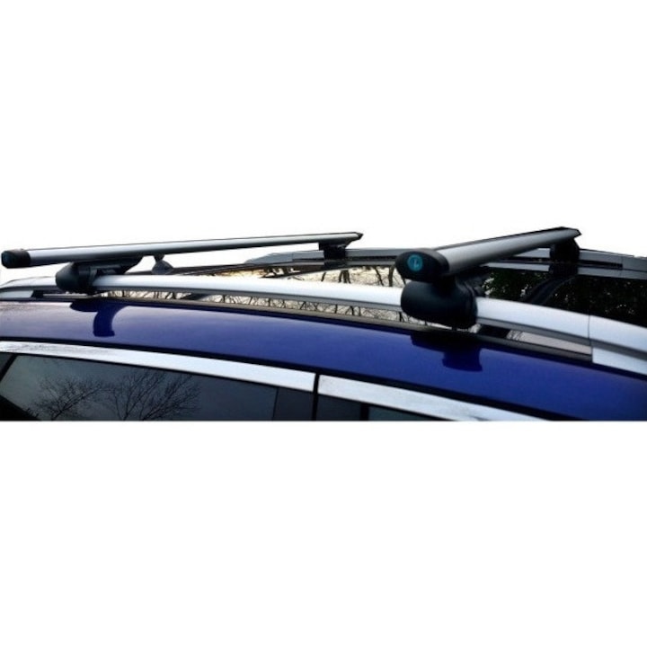 Set 2 bare portbagaj transversale din aluminiu, cu cheie compatibile Dacia Logan II MCV / MCV Stepway 2013-2020