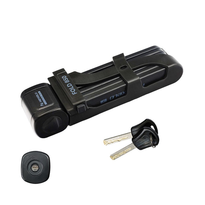 Kerékpárzár, Nexelo, L233779, 850mm, fekete