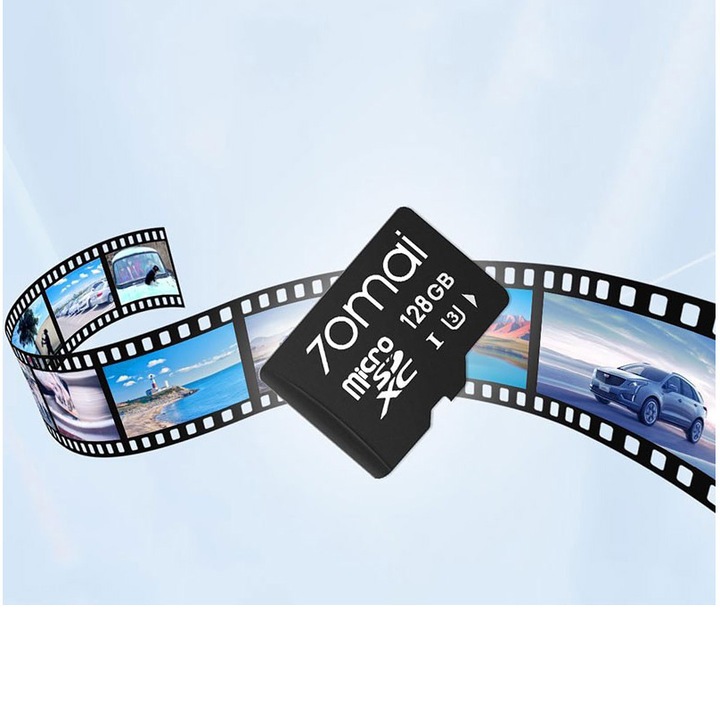 Card micro SDXC 70mai 128GB U3, V30, Class 10, UHS-I pana la 100MB/s pentru camere DVR auto