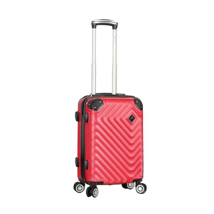 Куфар Madisson SW44103, за ръчен багаж, ABS, 4 двойни колела и шифър, 35L, 55 см, червена