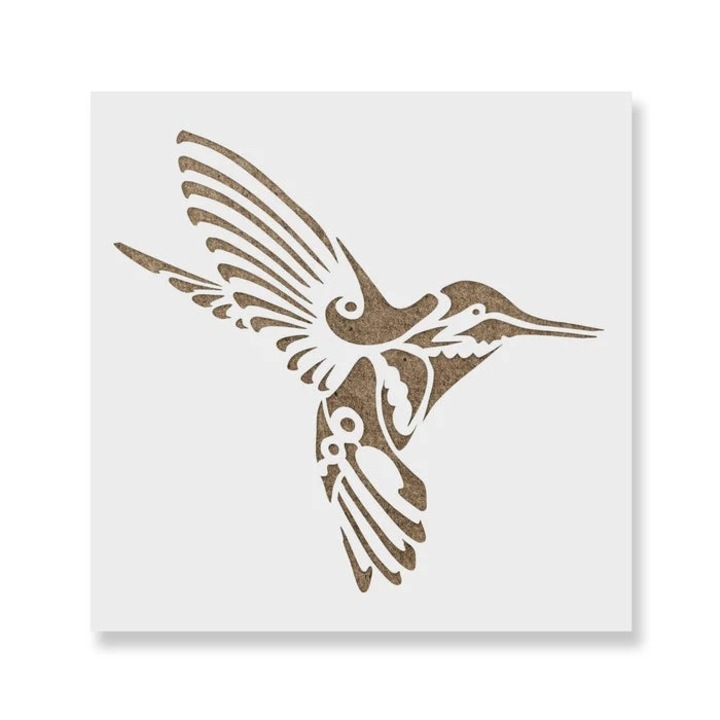 Sablon Perete vopsire, tencuiala 0.7mm Colibri Decorativ model MXSP7394, 100 x 100 mm