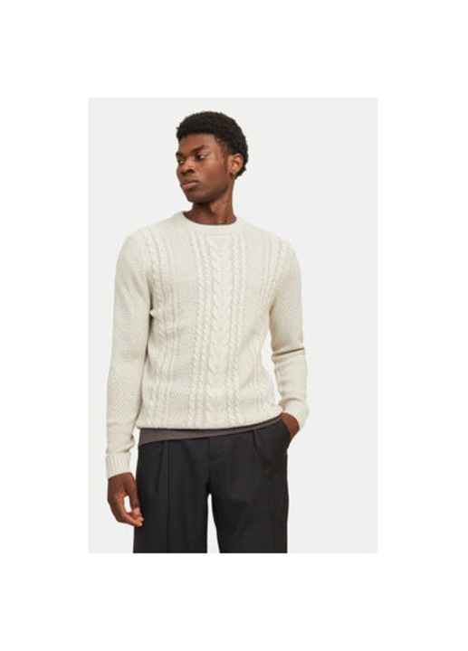 Мъжки пуловер, Jack and Jones, 304372650, Акрил, Бежов, Бежов