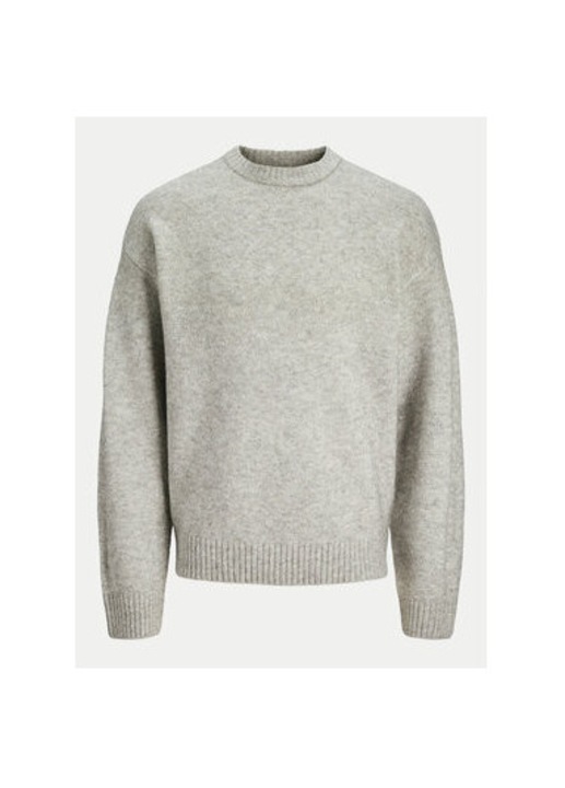 Мъжки пуловер, Jack and Jones, 304367182, Рециклиран полиестер/Акрил, Сив, Сив