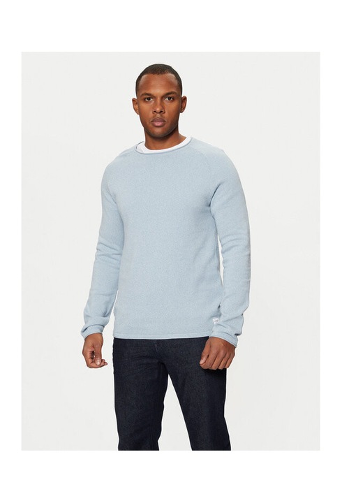 Мъжки пуловер, Jack and Jones, 304782213, Органичен памук/Памук, Син, Син