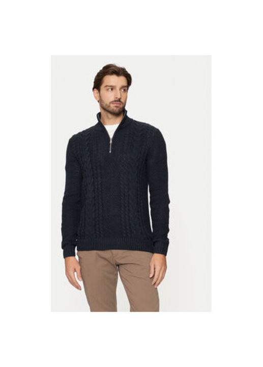 Мъжки пуловер, Jack and Jones, 304372896, Акрил, Син, Син