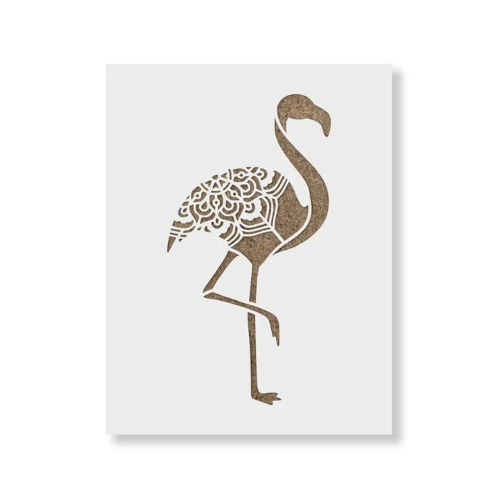 Sablon Perete vopsire, tencuiala 0.7mm Flamingo model MXSP7395, 100 x 100 mm