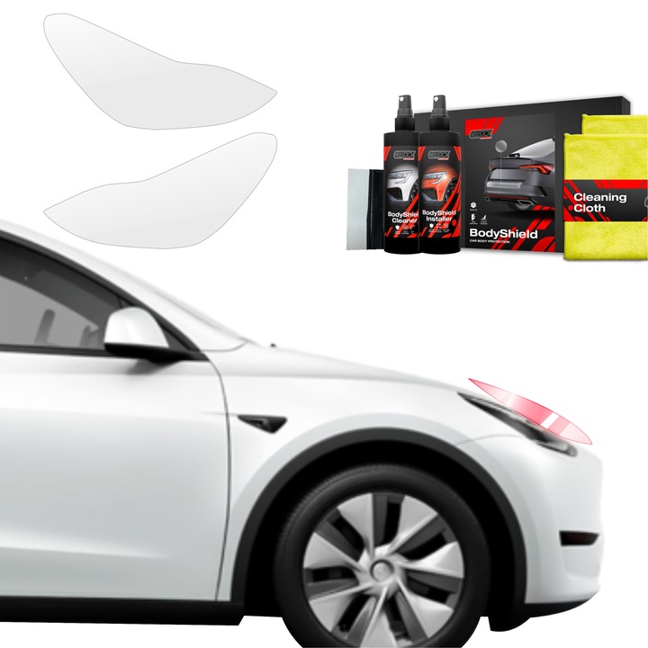 2in1 folie de protectie a vopselei pentru Tesla Model Y (2020-2024) TPU folie de protectie faruri