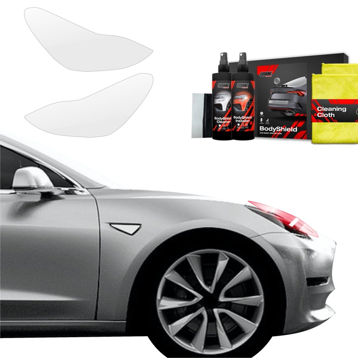 Film de protectie a vopselei 2in1 pentru Tesla Model 3 (2017-2020) Film de protectie TPU pentru faruri